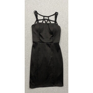 NWT Guess Women's Calla Cage Bodycon Dress Mini Formal Evening Zip Black XS